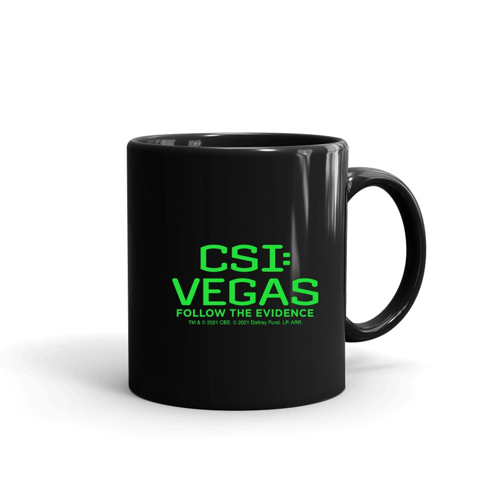 CSI: Vegas Follow The Evidence Black Mug - Paramount Shop