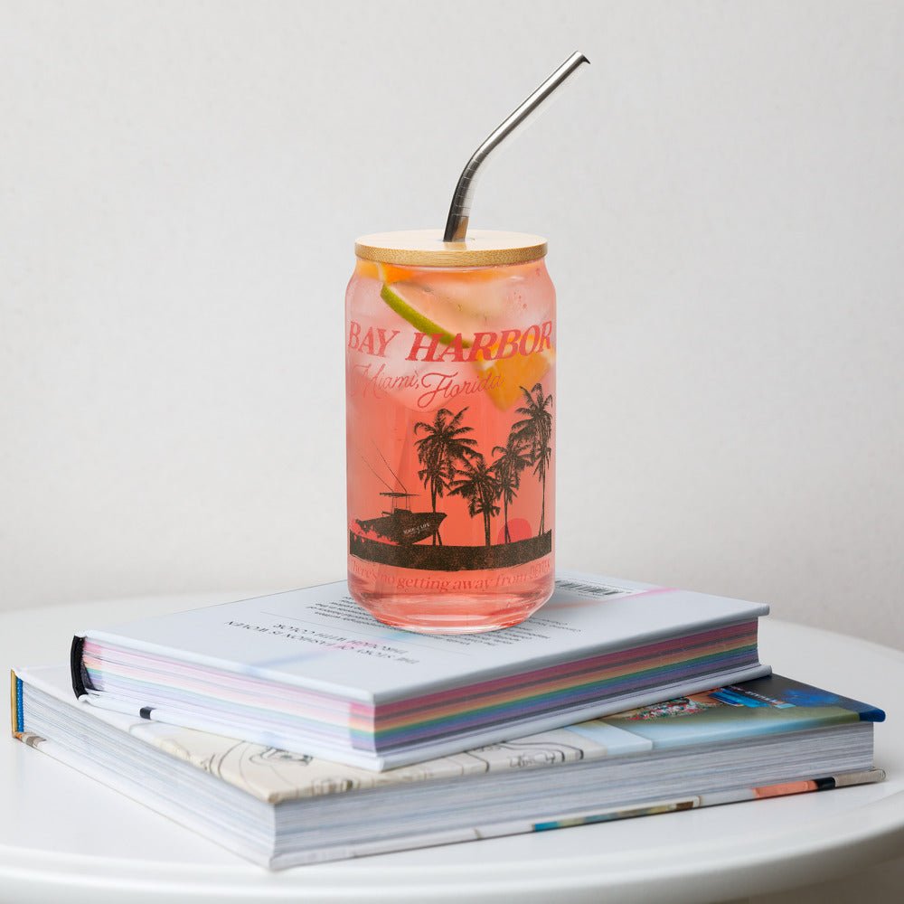 Dexter Bay Harbor Can - Shaped Glass with Lid and Straw - Paramount Shop