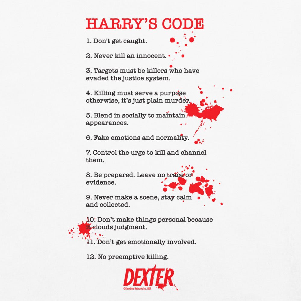 Dexter Harry's Code Comfort Colors T-Shirt - Paramount Shop