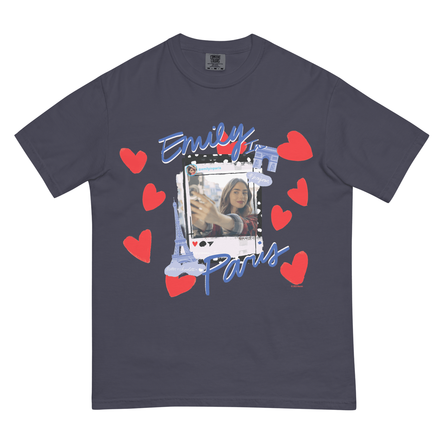 Emily in Paris Comfort Colors T-Shirt Selfie - Paramount Shop