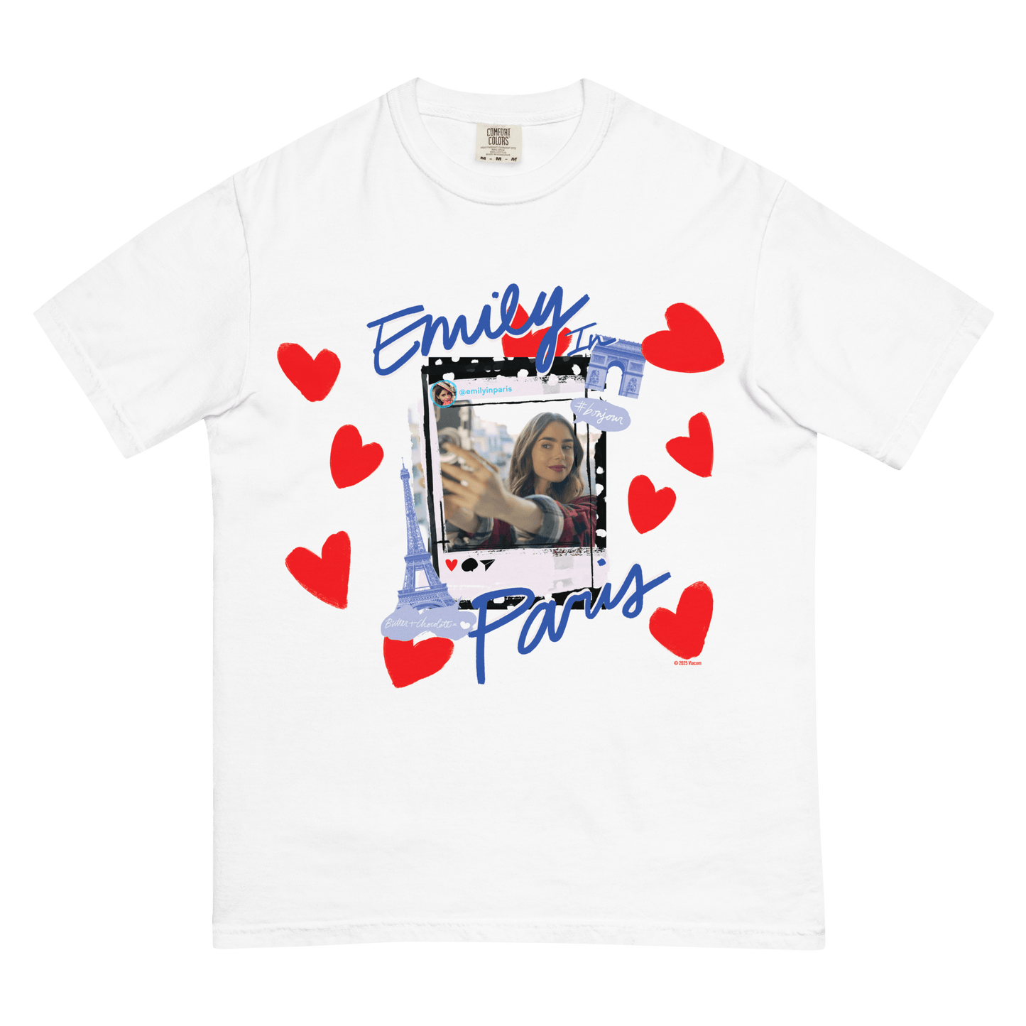 Emily in Paris Comfort Colors T-Shirt Selfie - Paramount Shop
