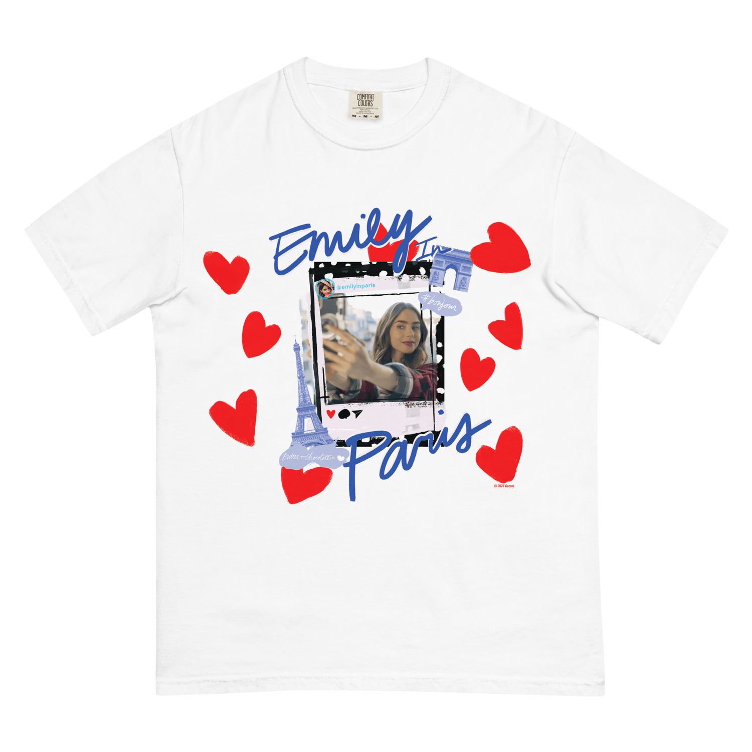 Emily in Paris Comfort Colors T-Shirt Selfie - Paramount Shop
