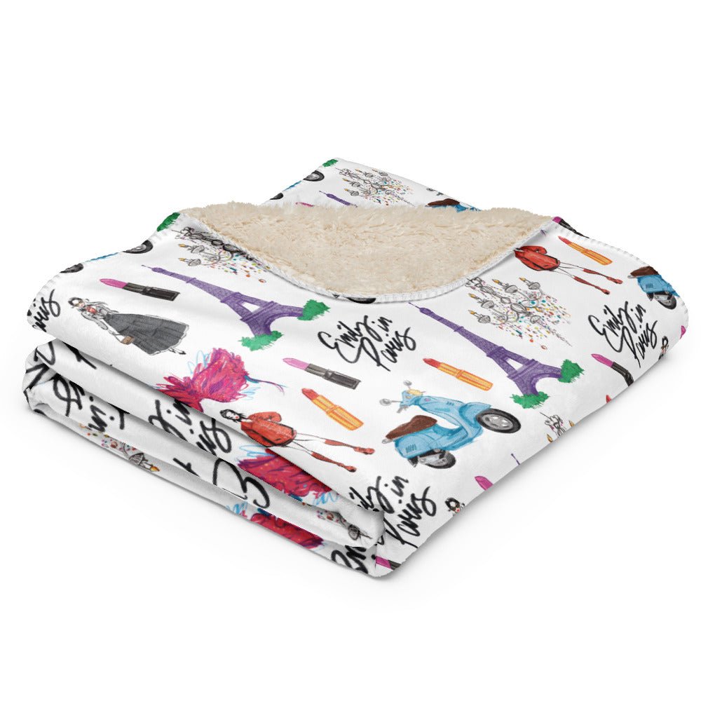 Emily in Paris Sherpa Blanket Drawings - Paramount Shop