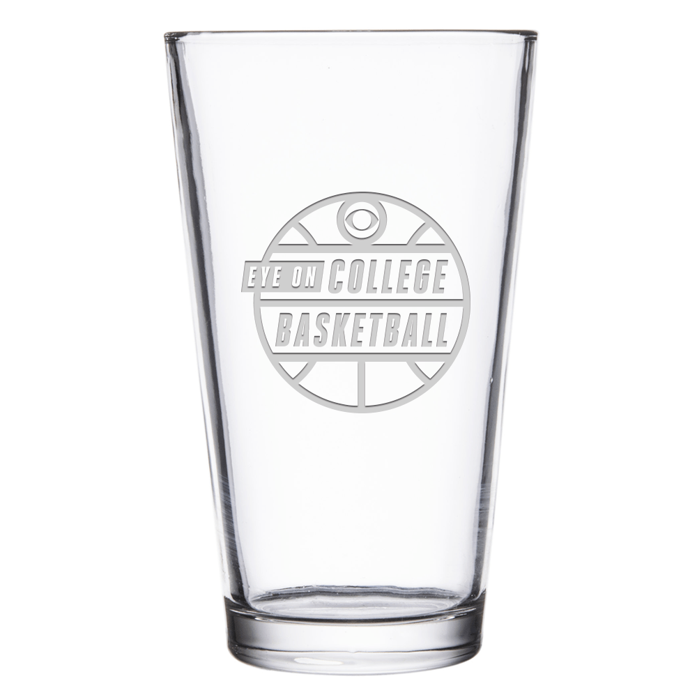 Eye on College Basketball Podcast Logo Laser Engraved Pint Glass - Paramount Shop