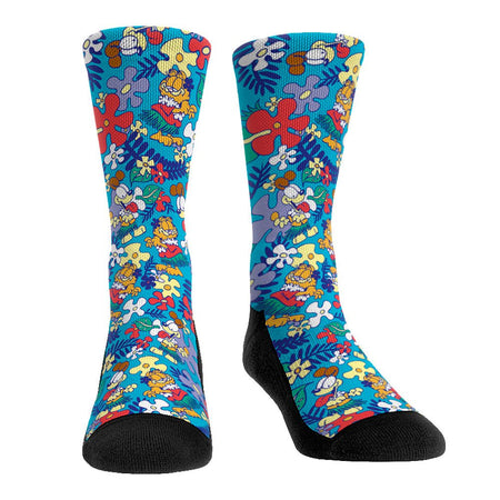 Garfield Luau Character Catnap Patterned Crew Socks - Paramount Shop