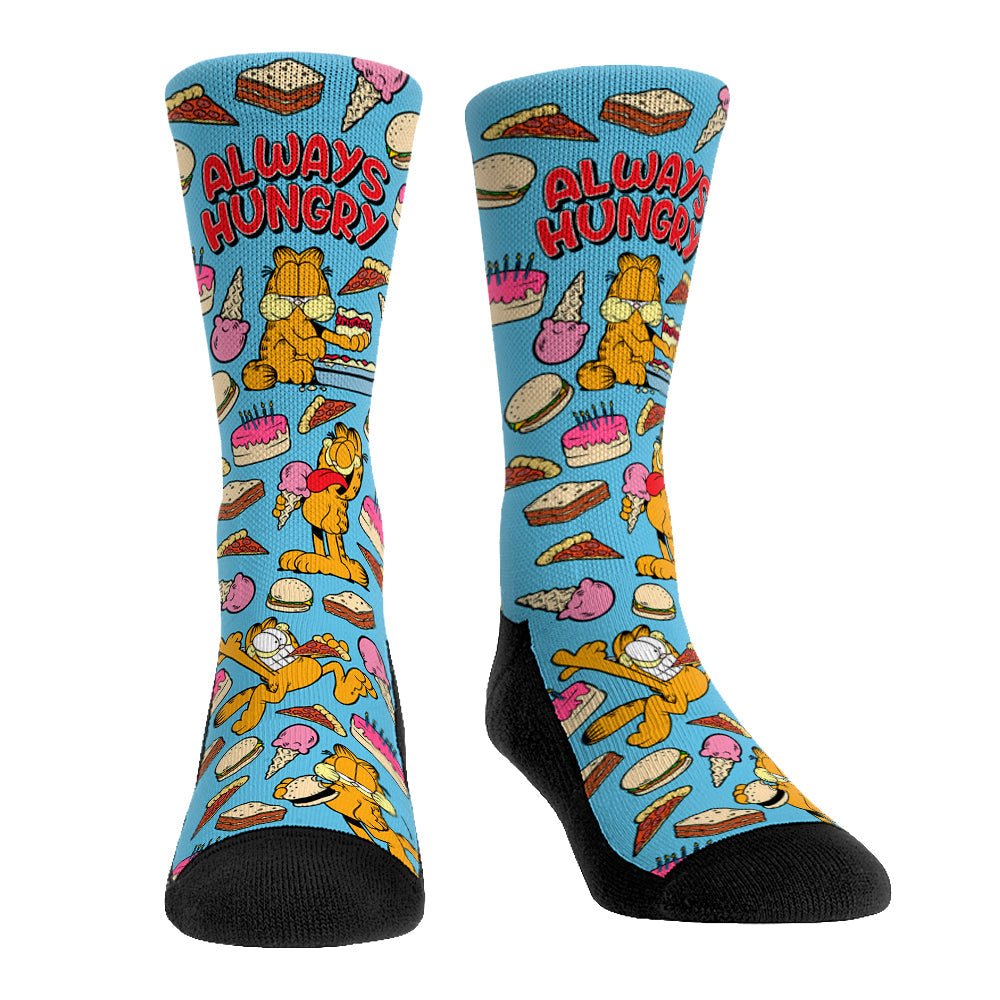 Garfield x Rock 'Em Socks Always Hungry Graphic Crew Socks - Paramount Shop