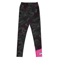 Grease Pattern High-Waisted Leggings - White / XS