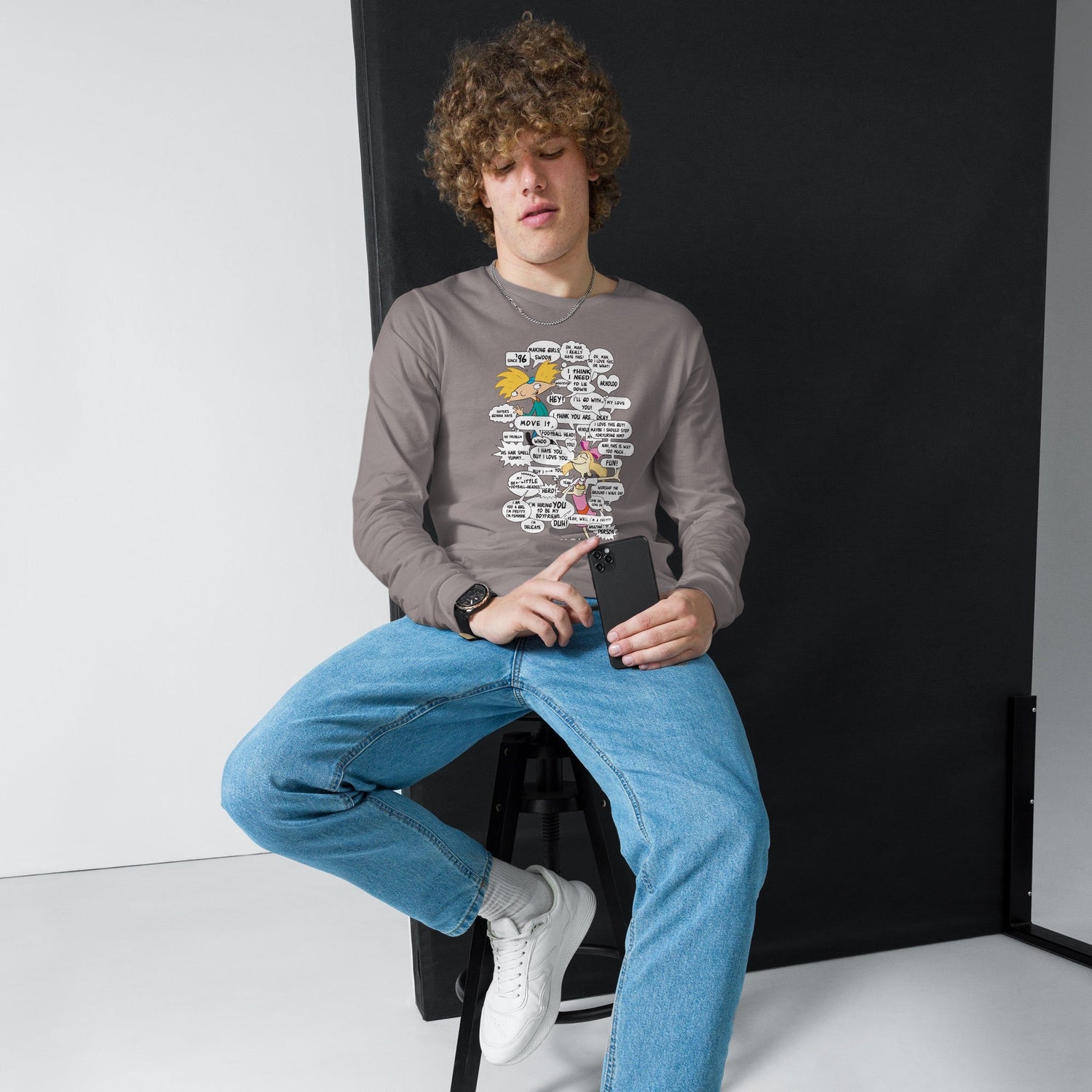 Hey Arnold! Comic Unisex Long Sleeve T - Shirt - Paramount Shop