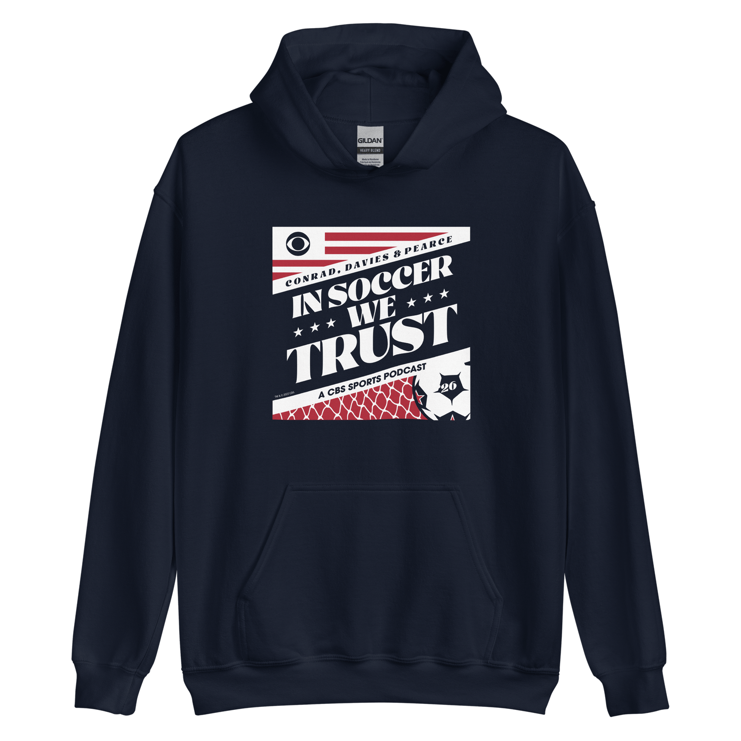 In Soccer We Trust Podcast Key Art Hooded Sweatshirt - Paramount Shop
