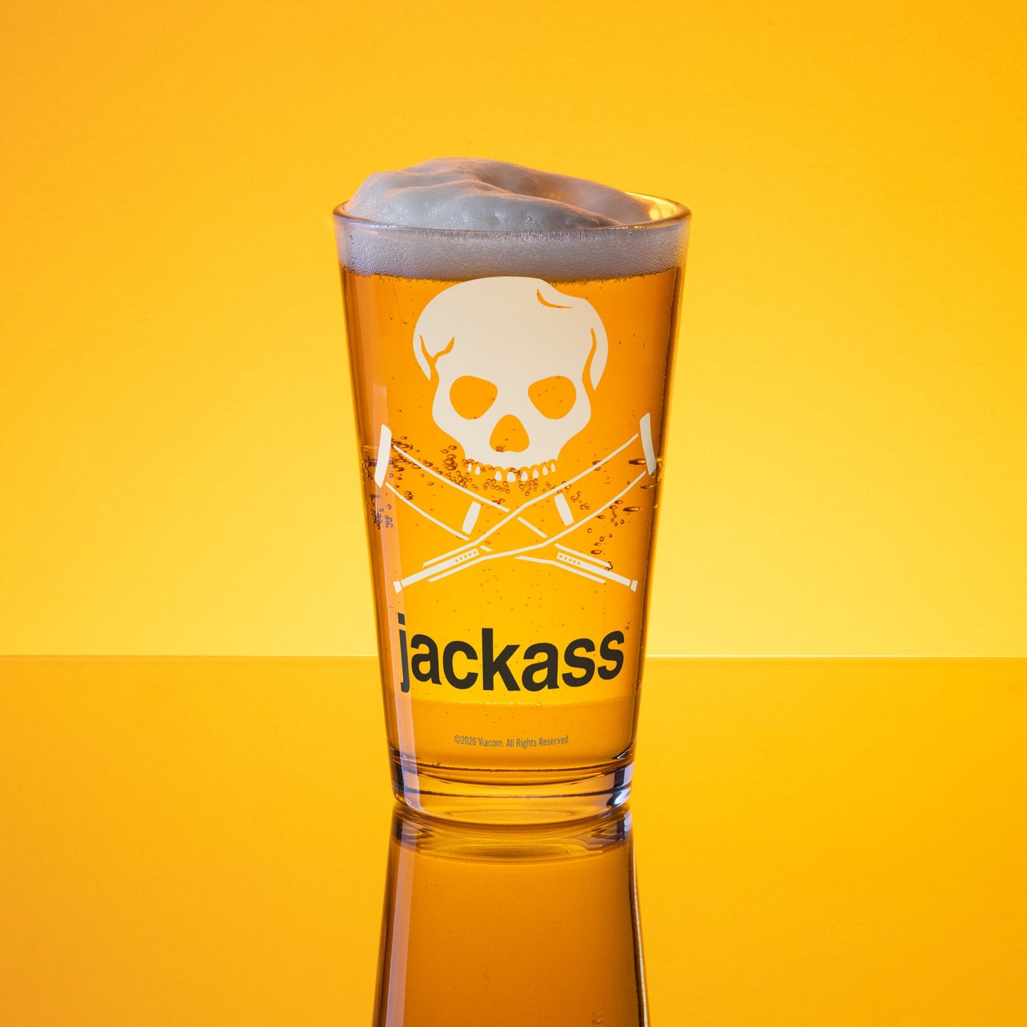 jackass Pint Glass Logo - Paramount Shop