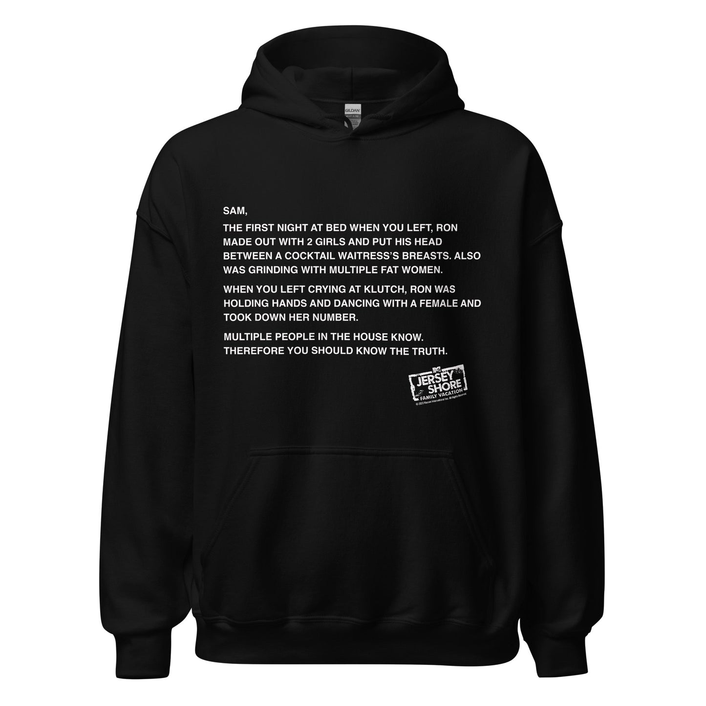 Jersey Shore Family Vacation Sam Note Hoodie – Paramount Shop