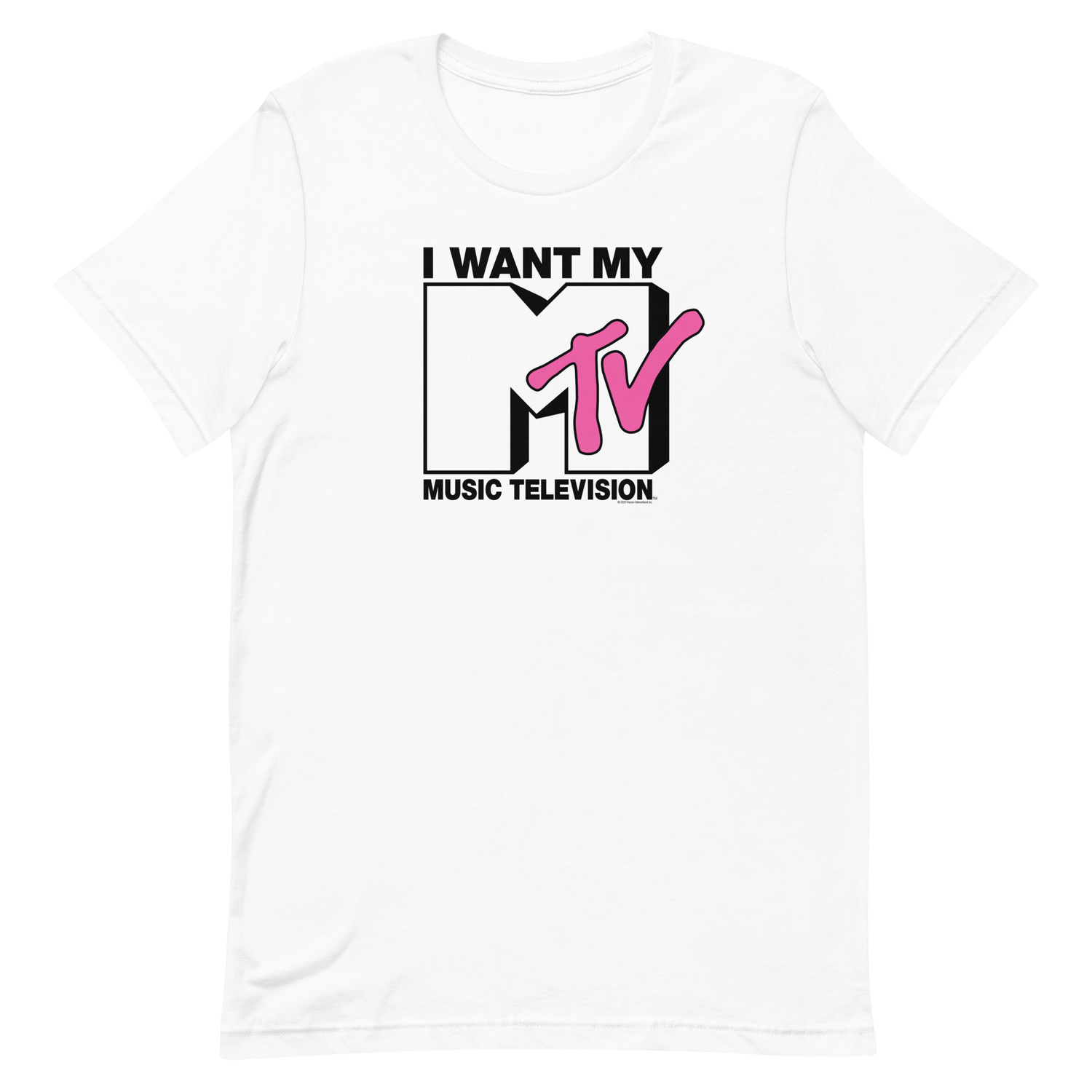 my-t-gear MTV Gear I Want My With Classic MTV Logo Adult Short Sleeve T-Shirt