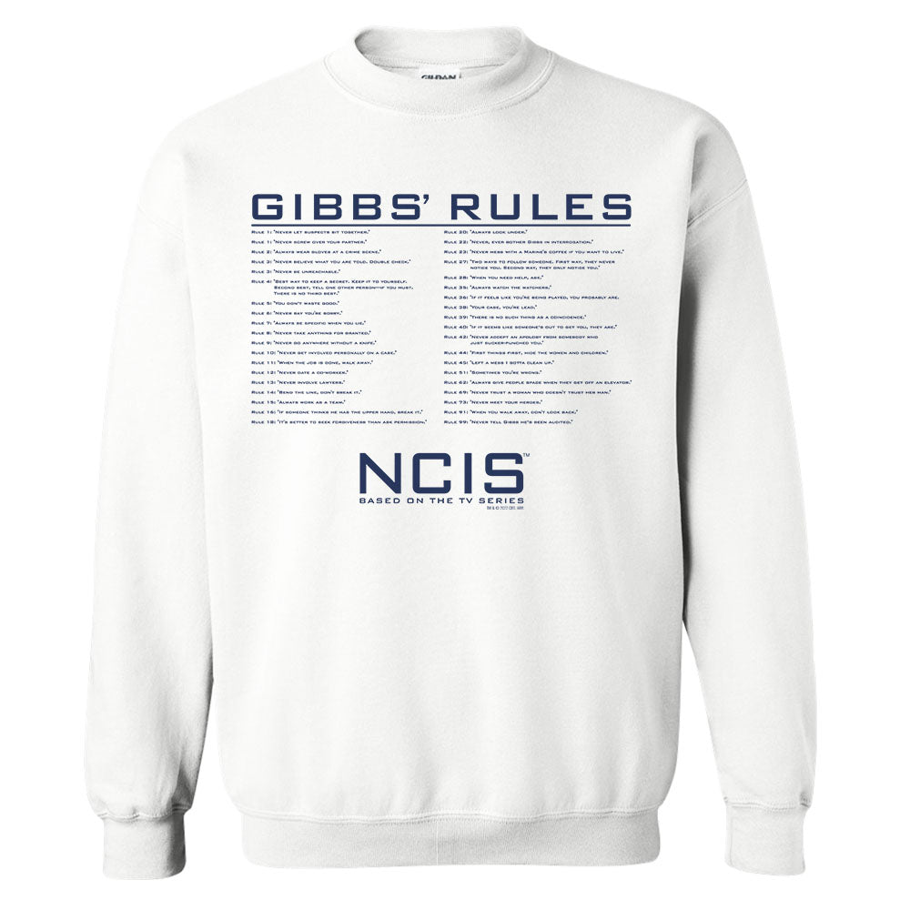 NCIS GIbbs Rules Fleece Crewneck Sweatshirt Paramount Shop ncis-gibbs-rules-fleece-crewneck-sweatshirt-paramount-shop