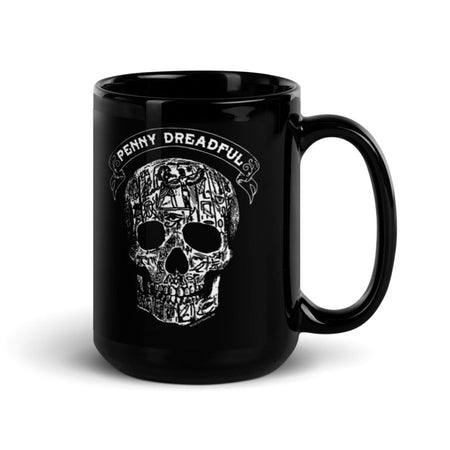 Penny Dreadful Line Art Skull Black Mug - Paramount Shop