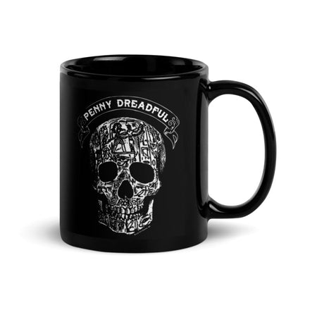 Penny Dreadful Line Art Skull Black Mug - Paramount Shop