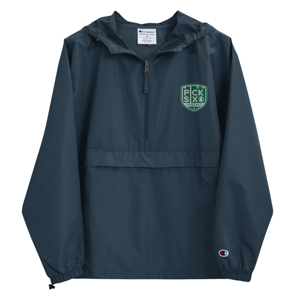 Pick Six Podcast Logo Embroidered Packable Jacket - Paramount Shop