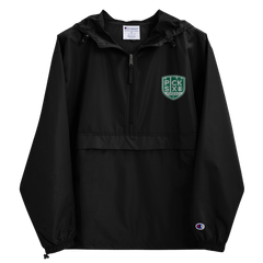 Pick Six Podcast Logo Embroidered Packable Jacket - Black / SM