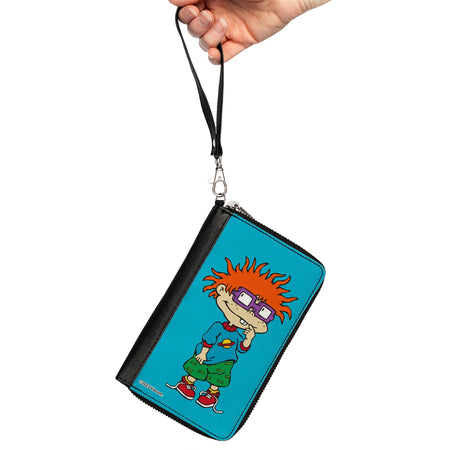 Rugrats Chuckie Pose Blue Rectangle Zip Around Wallet - Paramount Shop