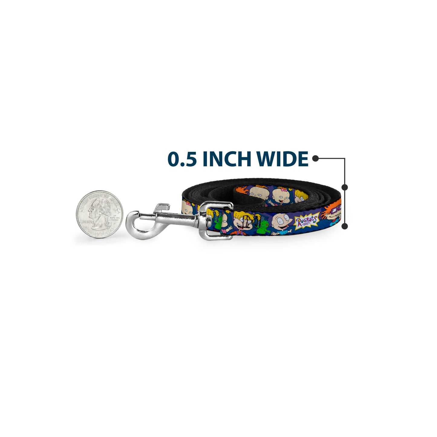 Rugrats Group Pose with Reptar Durable Clip Dog Leash - Paramount Shop
