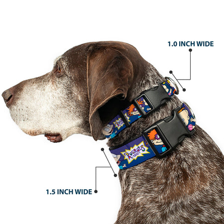 Rugrats Group Pose with Reptar Plastic Clip Pet Collar - Paramount Shop