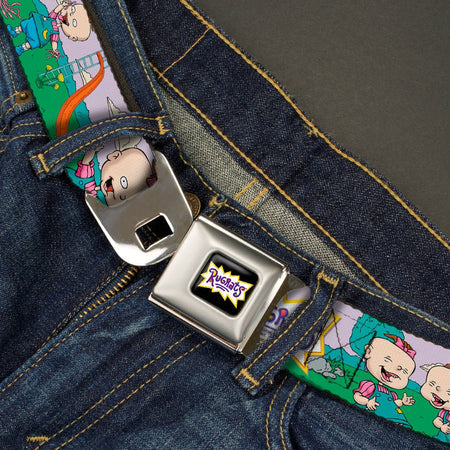 Rugrats Lil & Phil Outdoor Poses Logo Seatbelt Webbing Belt - Paramount Shop