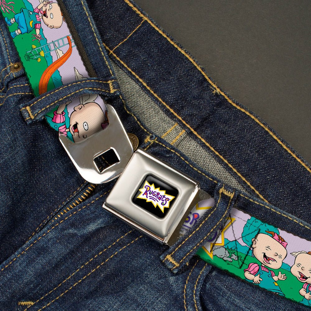 Rugrats Lil & Phil Outdoor Poses Logo Seatbelt Webbing Belt - Paramount Shop