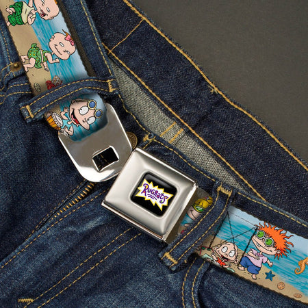 Rugrats Logo Beach Play Scene Full Color Seatbelt Belt - Paramount Shop