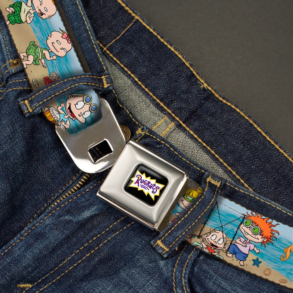 Rugrats Logo Beach Play Scene Full Color Seatbelt Belt - Paramount Shop