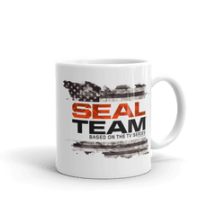 SEAL Team Logo Flag White Mug - 11 oz