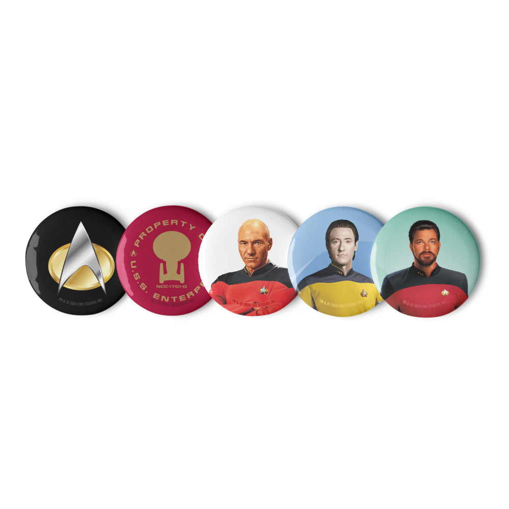 Star Trek: The Next Generation Pin Set White