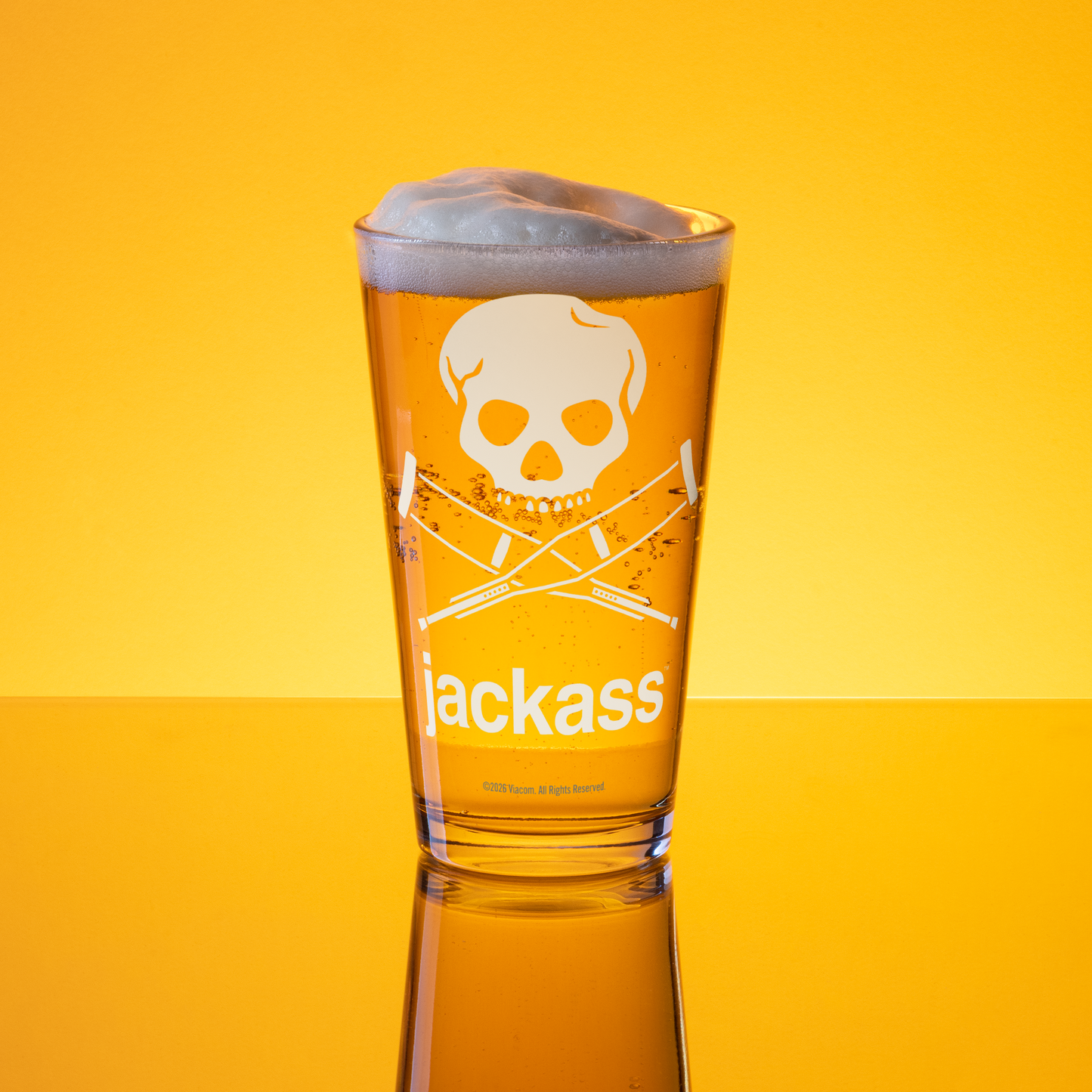 jackass Pint Glass Logo