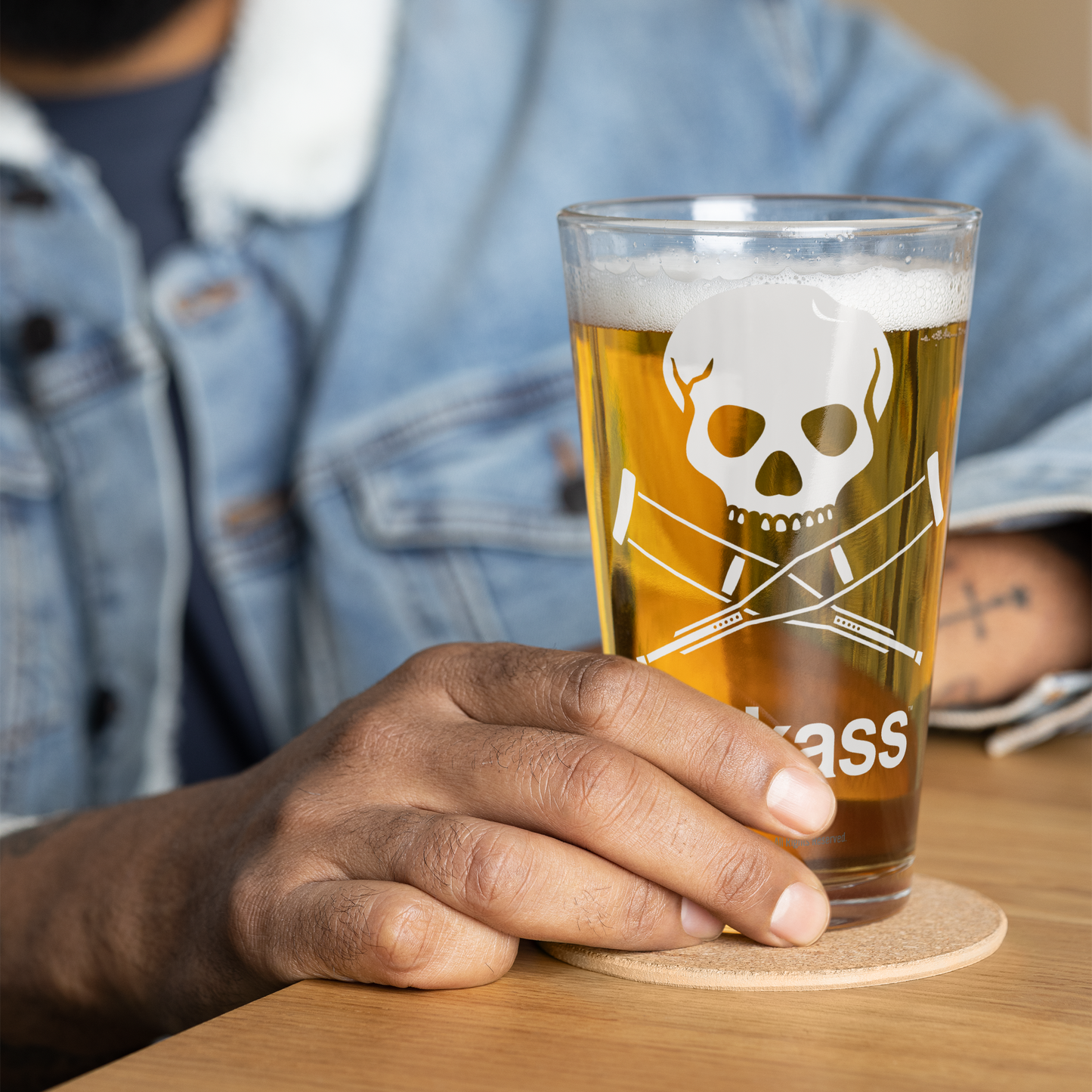 jackass Pint Glass Logo