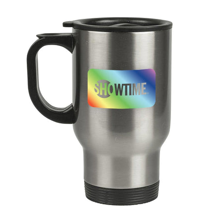Showtime Pride Box Logo 14 oz Stainless Steel Travel Mug with Handle - Paramount Shop