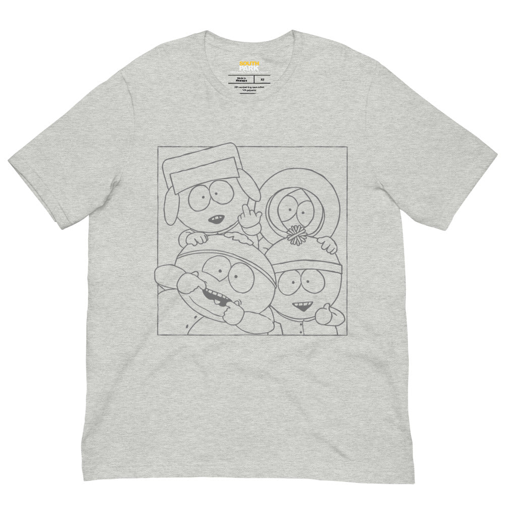 South Park Boys Outline Unisex T-Shirt - Paramount Shop