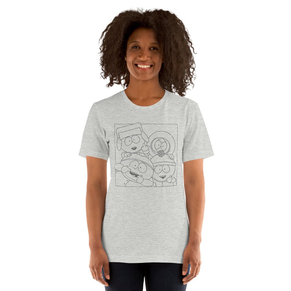 South Park Boys Outline Unisex T-Shirt - Paramount Shop