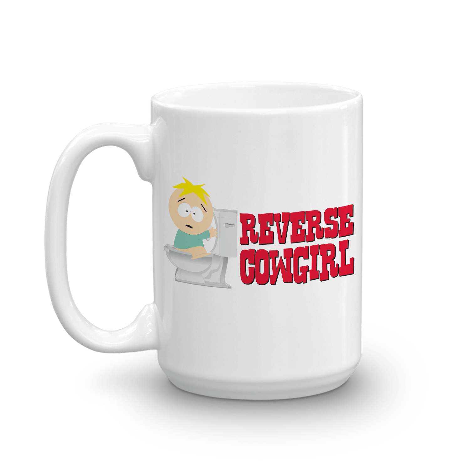 South Park Butters Reverse Cowgirl White Mug - Paramount Shop