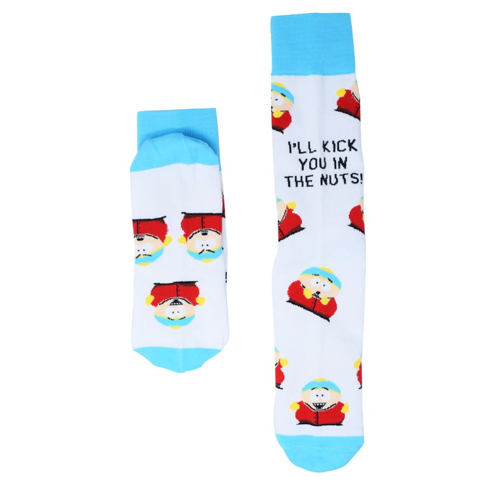 South Park Cartman Kick You in the Nuts Socks - Paramount Shop