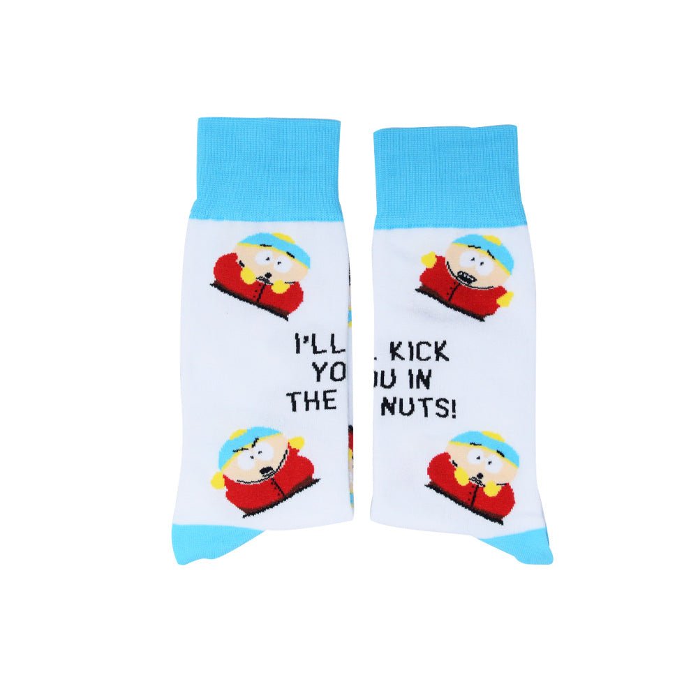 South Park Cartman Kick You in the Nuts Socks - Paramount Shop