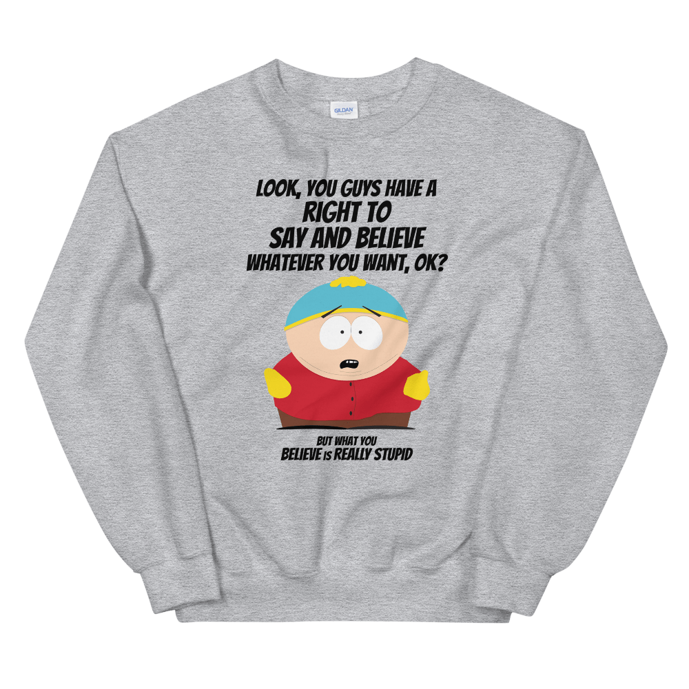 South Park Sweat Col Roul En Laine Polaire Cartman What You Believe South Park Sweat Col Roul En Laine Polaire Cartman What You Believe