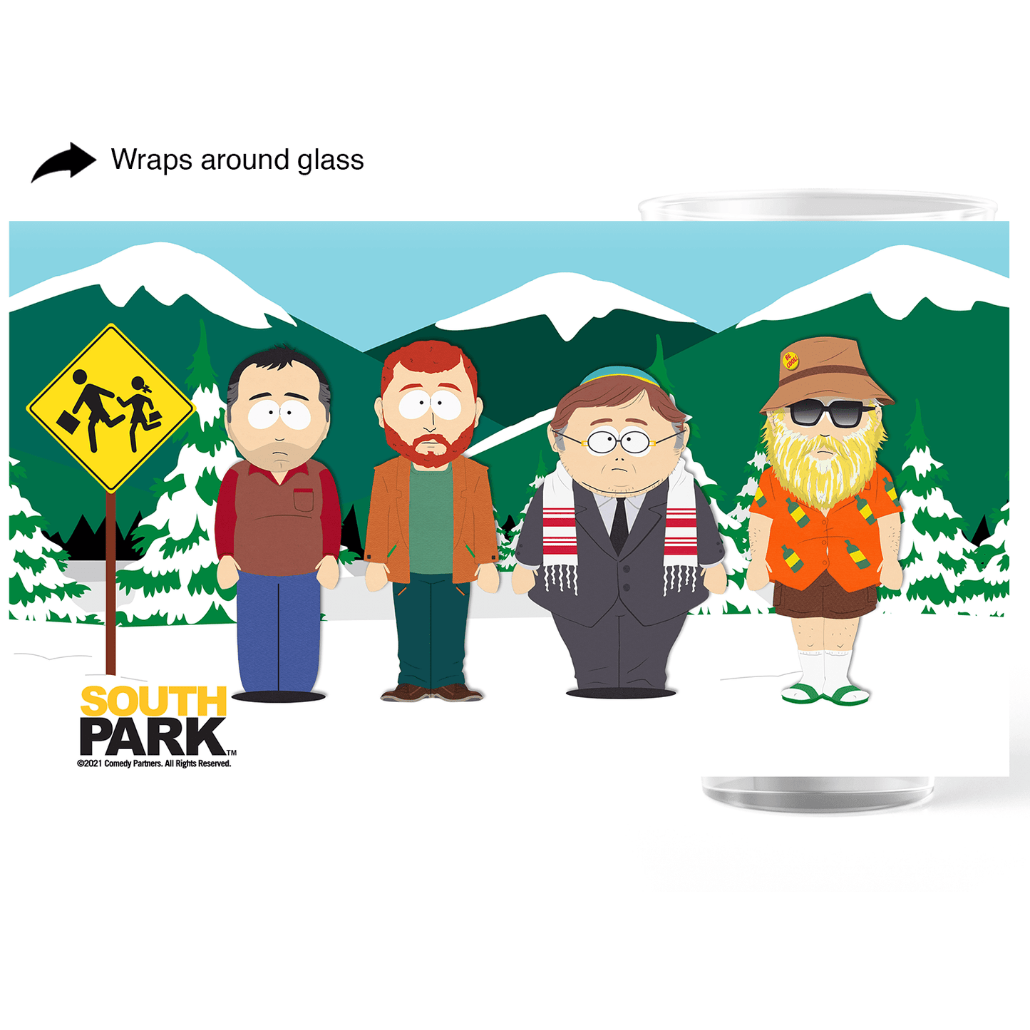 South Park Future Bus Stop 17 oz Pint Glass - Paramount Shop