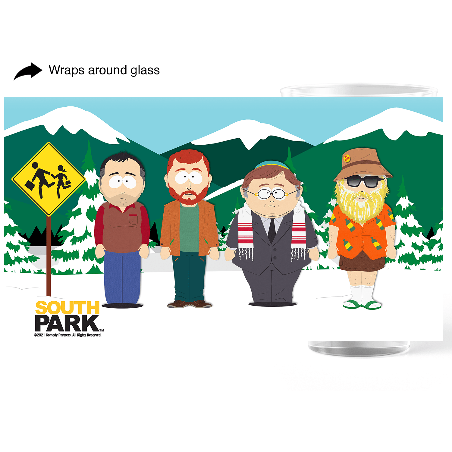 South Park Future Bus Stop 17 oz Pint Glass - Paramount Shop
