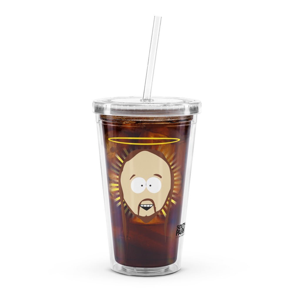 South Park Jesus 1 Counselor Clear Plastic Tumbler - Paramount Shop