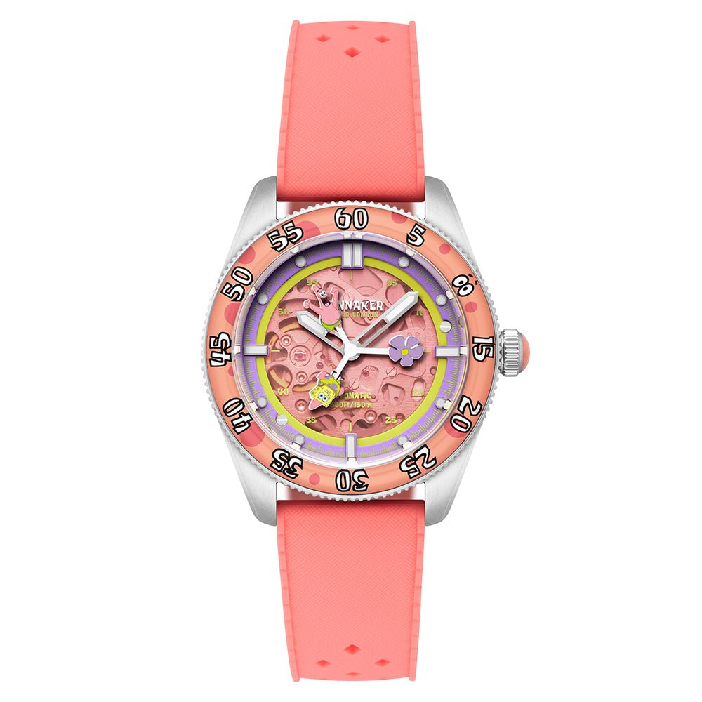 Spinnaker Croft Mid - Size Skeleton Automatic SpongeBob SquarePants Limited Edition Pink Watch - Paramount Shop