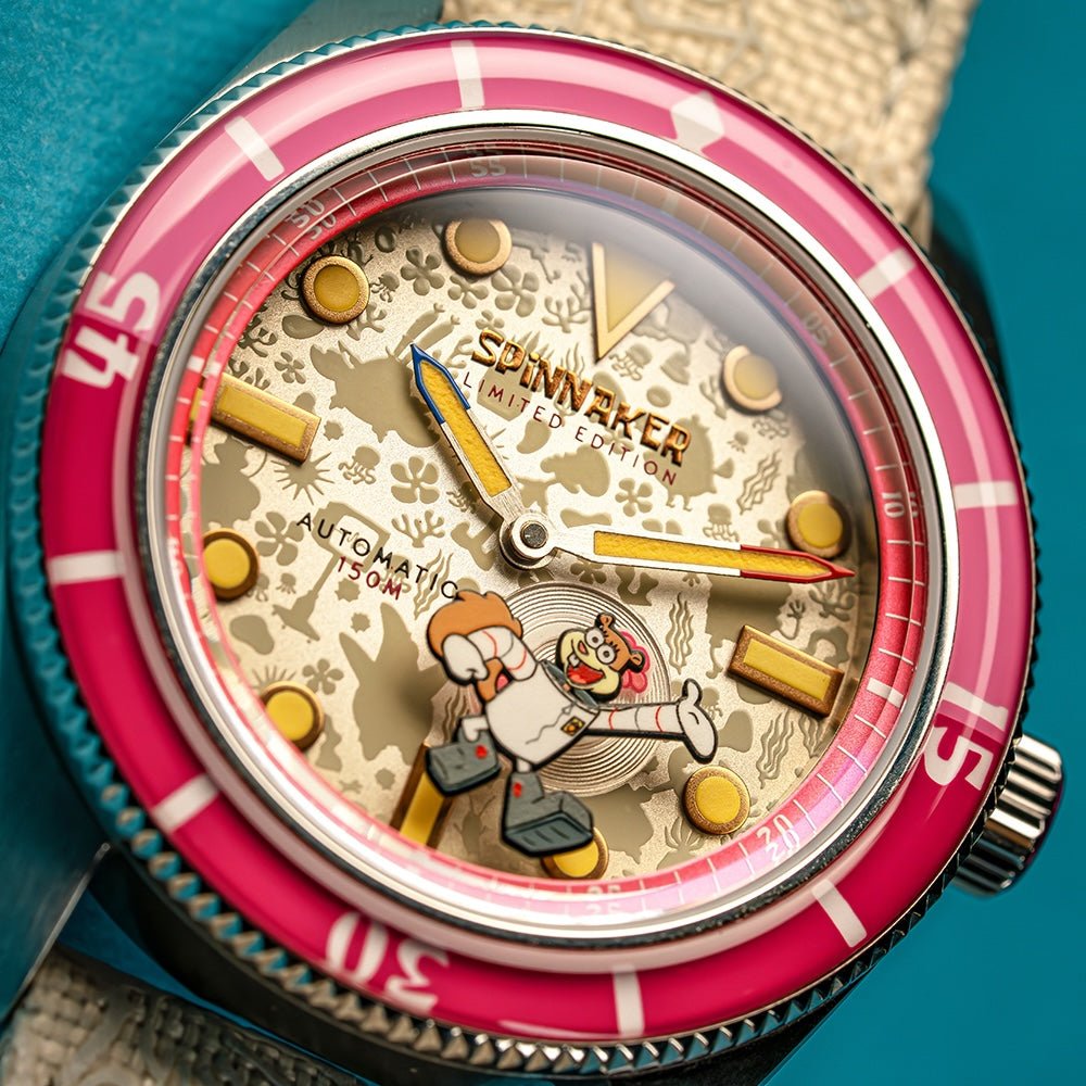 Spinnaker Fleuss Automatic SpongeBob SquarePants Frenemies Limited Edition White Watch - Paramount Shop
