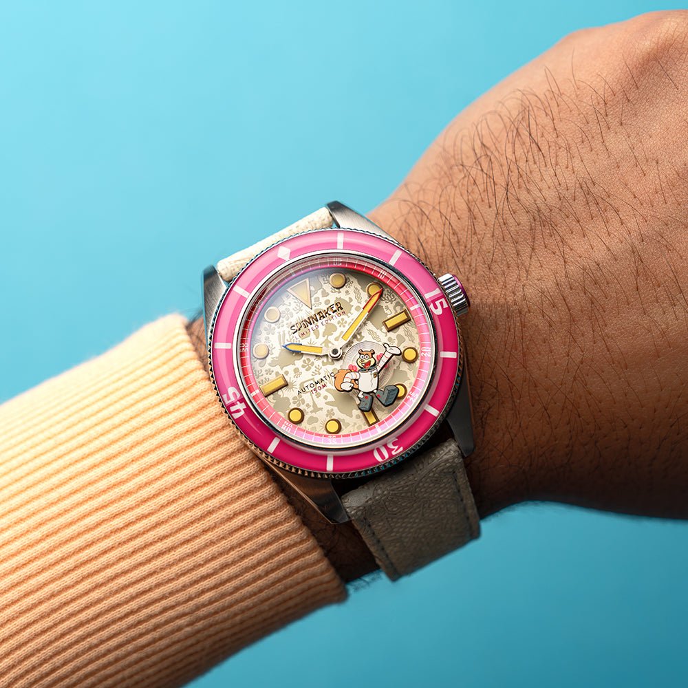 Spinnaker Fleuss Automatic SpongeBob SquarePants Frenemies Limited Edition White Watch - Paramount Shop