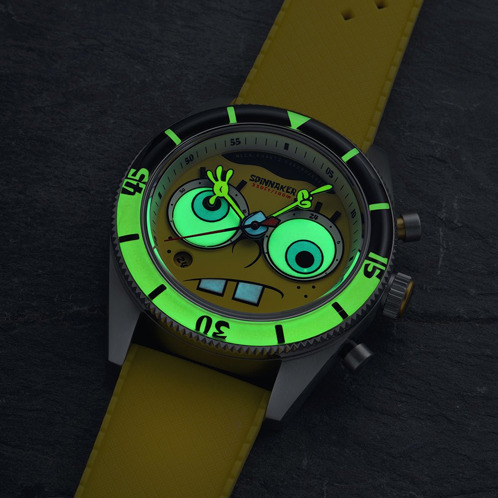 Spinnaker Fleuss Chronograph SpongeBob SquarePants Limited Edition Yellow Watch - Paramount Shop