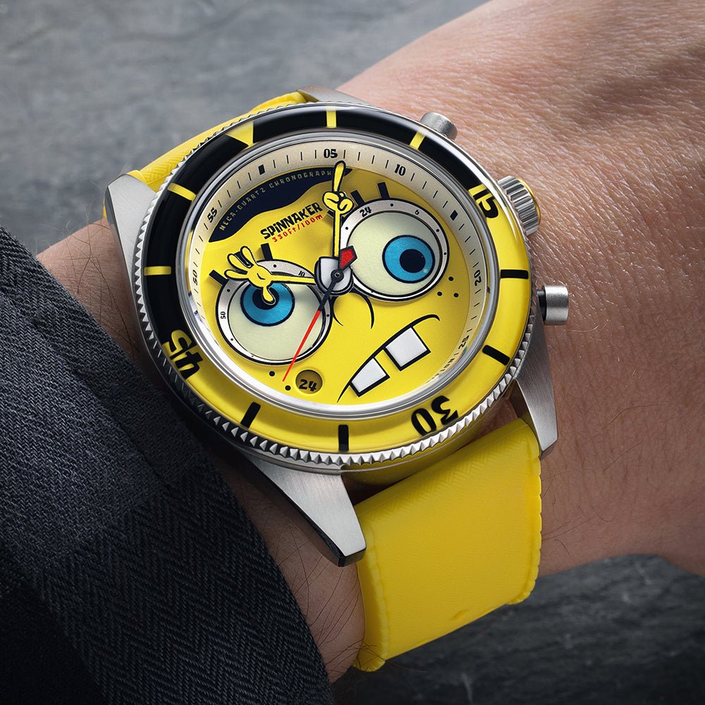 Spinnaker Fleuss Chronograph SpongeBob SquarePants Limited Edition Yellow Watch - Paramount Shop