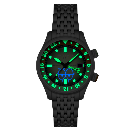 Spinnaker x Spongebob Squarepants Bradner GMT Automatic Bubbly Grins Squidward Green Limited Edition Watch - Paramount Shop