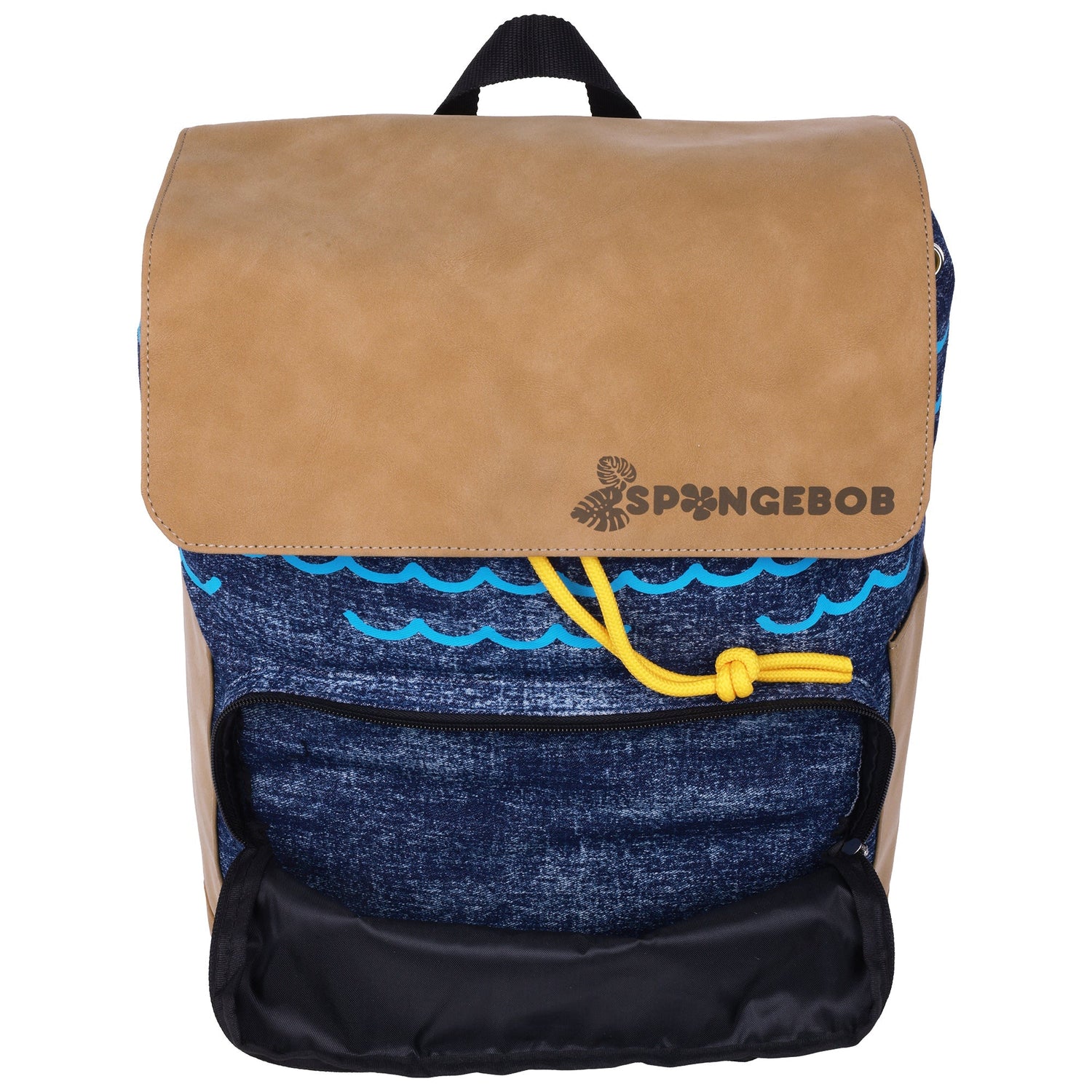 SpongeBob Denim & Nubuck Backpack with Embroidered Patch - Paramount Shop