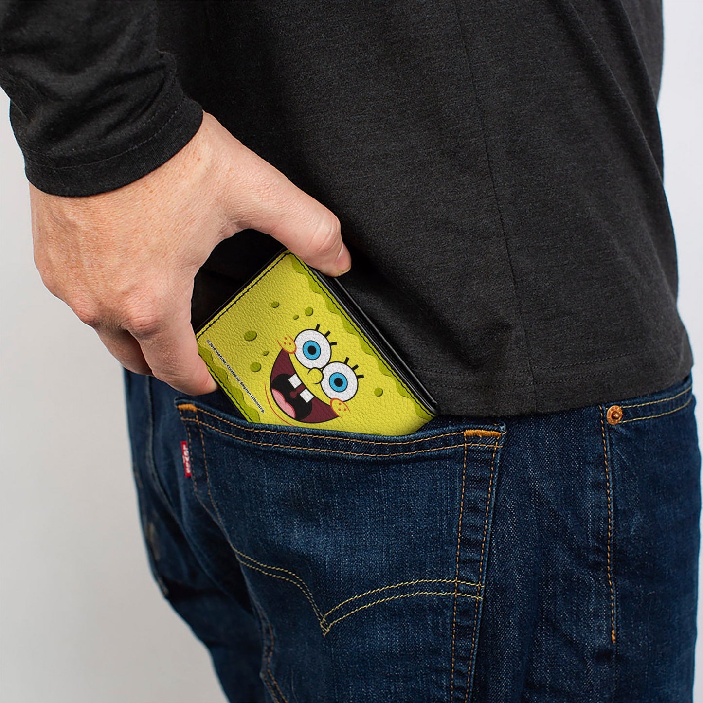 SpongeBob SquarePants Bi - Fold Wallet 2 - Expressions Yellow - Paramount Shop